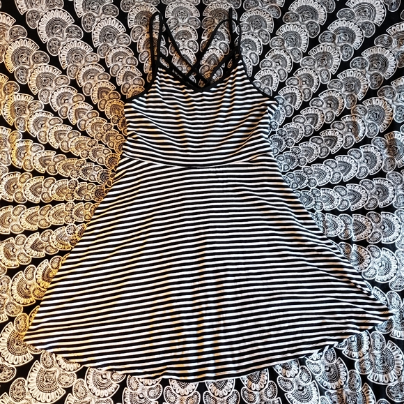 PINK Victoria's Secret Dresses & Skirts - Victoria's Secret Pink Strappy Striped Tank Dress